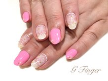 ジー フィンガー 千葉店(G)/春のフラワーアートネイル