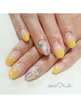 アモ ネイル(Amo NAIL)/サマー☆イエロー