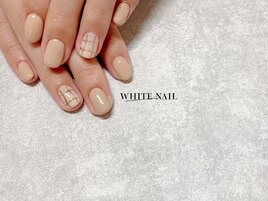 持ち込み/格子柄ネイル