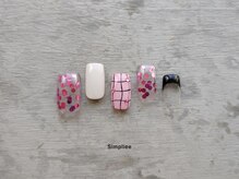 シンプリー ネイルアンドアイラッシュ 祖師谷大蔵店(Simpliee Nail&Eyelash)/【ハンド】ちぐはぐネイル