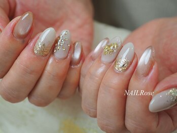 ネイルローズ(NAIL Rose)/冬　雪結晶　スワロ　マグネット