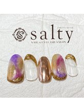 ネイルアンドアイラッシュサロン ソルティ 寺田町(salty)/ミラーネイル