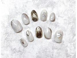 【オーダーチップ】白×ミラー