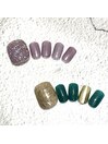 8月フットネイル¥9300
