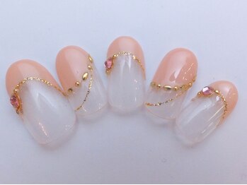 ネイルサロン ドレリッチ 大宮店(drerich)/【6990】お上品変形フレンチ