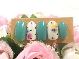 ドット&お花アート☆￥6,800