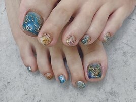 flower＆Blue footnail