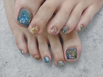 アンダースペル 桜木店(UNDER SPEL)/flower＆Blue footnail