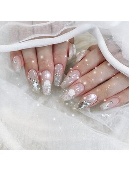 リンドネイル バイ モカ アンド ララ(Lind nail by moca and LaLa)/レース×バラネイル