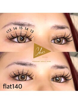 シック(Chic)/フラットマットラッシュ140本