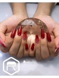 赤ネイル