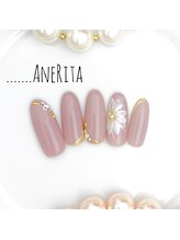 ネイルサロン アンリタ(nail salon AneRita)/アッシュカラー☆フラワーネイル