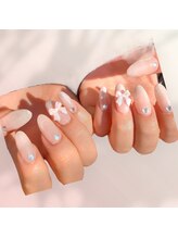 アヤネイルズ アンド アイラッシュ 綱島店(AYA NAILZ.&Eyelash)/リボンとハートで最強可愛い