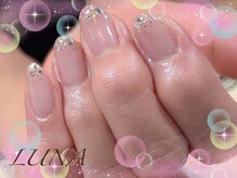 ネイルアンドまつ毛エクステ ルーナ 八王子店/☆シンプルキラキラネイル☆