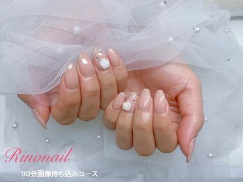 リノ ネイル(Rino nail)/薔薇ネイル 70936