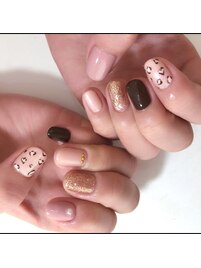 ヒョウ柄★秋ネイル