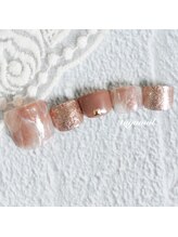 たゆ ネイル(たゆnail)/大理石風ブラウンフットネイル☆