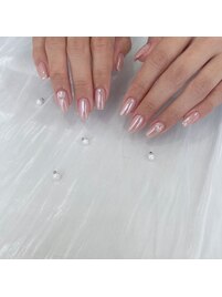 ホワイトミラーネイル