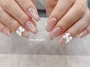シンプルベージュネイル