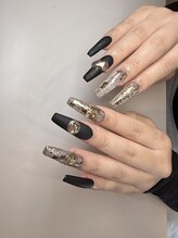 ミミネイル 野芥店(Mimi Nail)/黒ベースが上品なネイル