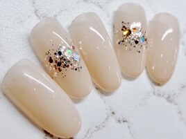 シンプル ホロ ネイル