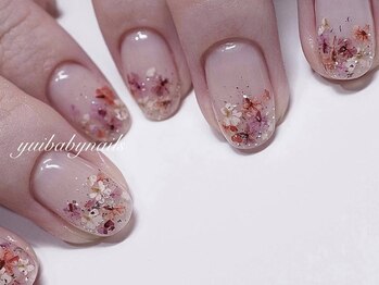 ネイルズ バイ ユイ 外苑前(Nails by Yui)/押し花フレンチネイル