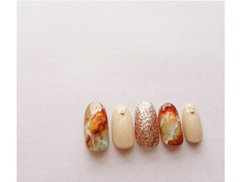 天然石風ネイル