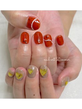 ネイルアート ジマー/60minartコースのちぐはぐ