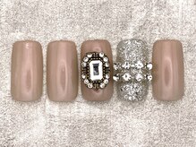 テンプテーション ネイル スタジオ(Temptation nail studio)/韓国ネイル／大人ベージュ