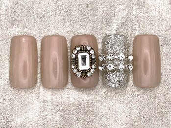 テンプテーション ネイル スタジオ(Temptation nail studio)/韓国ネイル／大人ベージュ