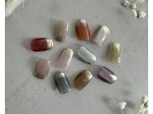 ルルディー ネイル(LULUDY*Nail)の雰囲気（マグネットとミラーネイル♪）