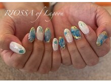リオッサ オブ ラグーン(RIOSSA of Lagoon)/大人かわいい大理石ネイル