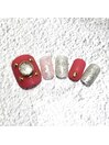 8月フットネイル¥9300