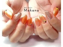 紅葉＊オレンジネイル