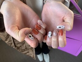 カウ柄ネイル