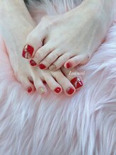 ロアネイル(Loa nail)/ミラーリボンfootネイル
