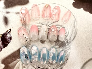 ビューティルーム ミセル(beautyroom miseru)/春ネイル/桜ネイル/オーロラ