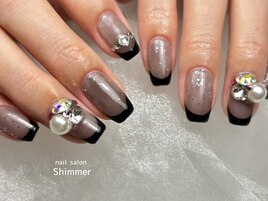 シースルーフレンチネイル