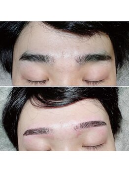 アース コアフュールボーテ 守谷店(EARTH coiffure beaute)/メンズアイブロウスタイリング