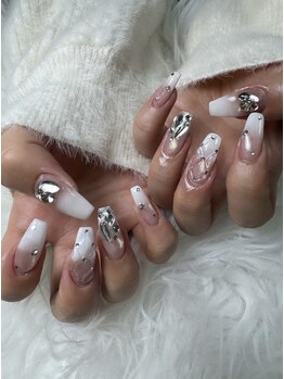 フラワーズネイル(flowers nail)/中華美女のワンホンネイル