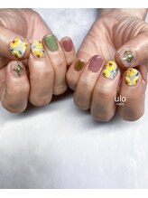 ウロネイルズ(ulo nails)/立体質感ひまわりのアート
