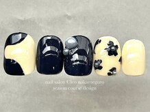 クレオ 中目黒店(Cleo)/【ネイビーフラワーデザイン】