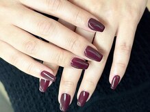 ヌル ネイル 堀江(NURU NAIL HORIE)/秋色！ボルドーワンカラー☆