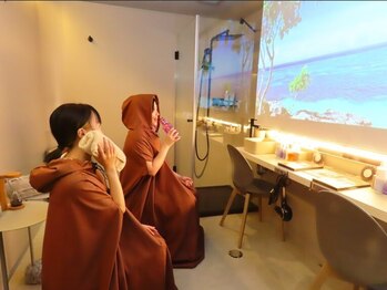 ムー 目黒区祐天寺(Muuu)の写真/女性のお友達同士でのペア予約可◎お友達・ご家族と一緒によもぎ蒸し体験♪【当店は女性のみのご利用です】