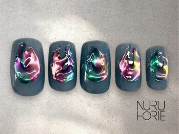 ヌル ネイル 堀江(NURU NAIL HORIE)の写真/幅広いデザインの定額コース◎サンプルのデザインが多く、ネイルにお悩みの方におすすめ♪