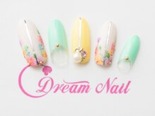 ドリームネイル 綾瀬店(Dream Nail)/女の子らしいお花柄＜綾瀬店＞