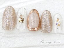 ラグジュアリー ネイルズ(Luxury Nails)/シェル＊囲みミラーNail