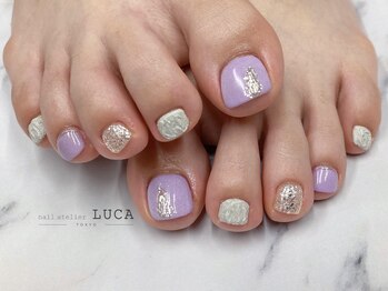 ネイルアトリエルカ(nail atelier LUCA)/W-910 パープルニュアンスネイル