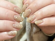 アイネイルズ 渋谷店(I nails)/【Saki.o】ラメホログレージュ