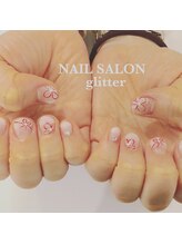 ネイルサロン グリッター(NAIL SALON glitter)/水引きネイル